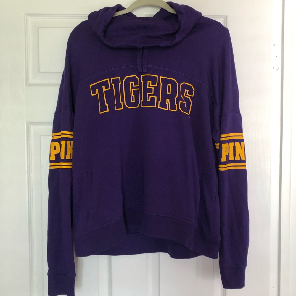 PINK Victoria’s Secret LSU purple & gold sweater